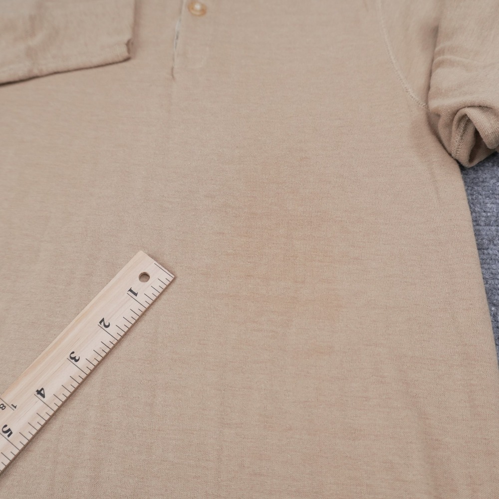 Vintage Duofold Thermal Henley Men M Tan Wool Blend Base Layer Made in USA - Picture 7 of 9